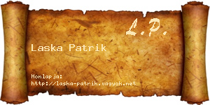 Laska Patrik névjegykártya